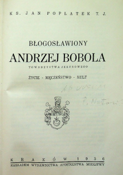 Błogosławiony Andrzej Bobola 1936 r.