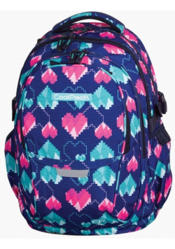 Plecak młodzieżowy CoolPack Factor Pixel Hearts 29L