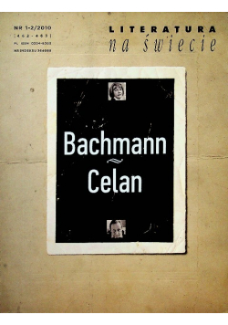 Literatura na świecie Nr 1 i 2 / 10 Bachmann Celan