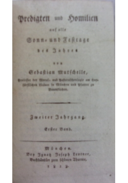 Predigten und Homilten, 1813 r.