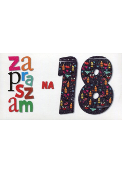 Zaproszenia urodzinowe 18-tka 5 sztuk