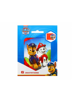 Zaproszenia z kopertami Paw Patrol 6szt