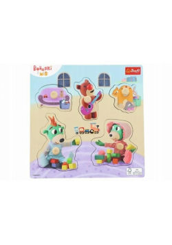 Puzzle mini drewniane Bobaski i Miś 61621