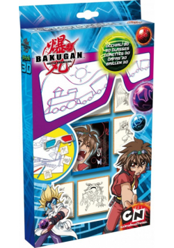 Pieczątki 3D + okulary Bakugan
