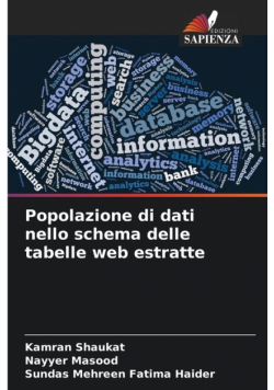 Popolazione di dati nello schema delle tabelle web estratte