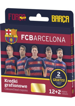 Kredki grafionowe 12 kolorów FC Barcelona