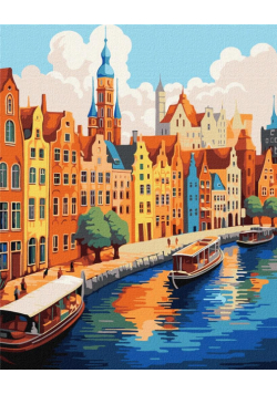 Malowanie po numerach - Kolorowe miasto 40x50cm