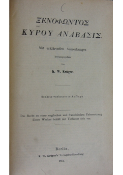 Xenophontos Kyru Anabasis. 1871 r.