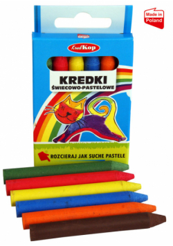 Kredki świecowo-pastelowe Junior 6 kolorów
