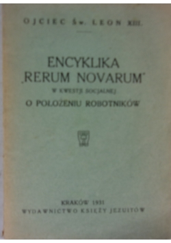 Encyklika"Rerum Novarum", 1931