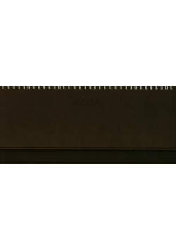 Kalendarz 2014 61T Ciemnobrązowy biurkowy leżący