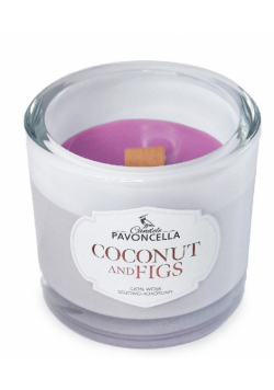 Świeczka sojowa Coconut and Figs biała 170g