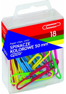 Spinacze Grand kolorowe T4 50 mm 18 sztuk