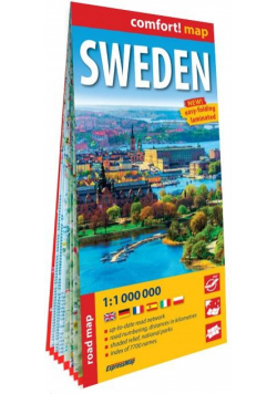 Sweden - road map 1:1 000 000 lam w.2024