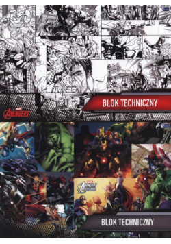Blok techniczny A4 Avengers Assemble 10 kartek 10 sztuk mix