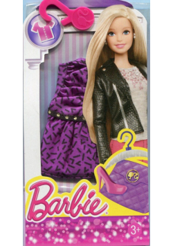 Barbie Ubranko sukienka dla Barbie fioletowa