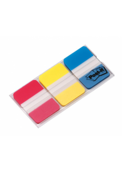 Zakładki indeksujące POST-IT do archiwizacji PP silne, 38x25mm, 3x22 kartki mix kolorów