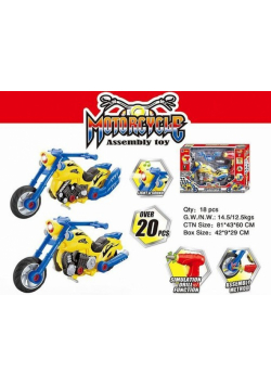 Motocykl z muzyką i światłem