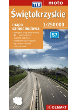 Świętokrzyskie TIR mapa samochodowa