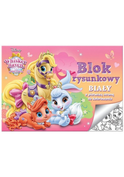 Blok rysunkowy biały A4 Palace Pets 20 kartek z pierwszą stroną do kolorowania
