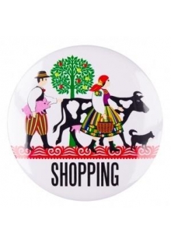 Przypinka duża - shopping 58 mm FOLKSTAR