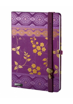 Notes A5 Lanybook Oriental Dream w kratkę fiolet