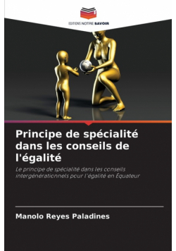 Principe de spécialité dans les conseils de l'égalité