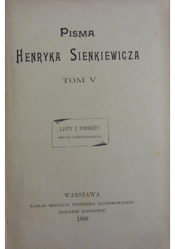 Listy z podróży tom VI, 1899 r.
