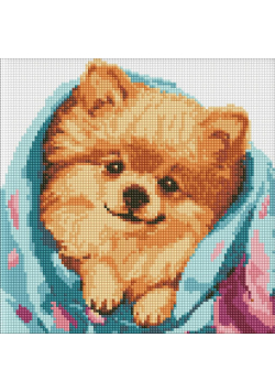 Diamentowa mozaika - Szczęśliwy szpic 30x30cm