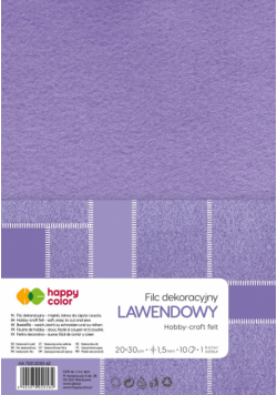 Filc dekoracyjny 20x30 cm 1,5 mm 5 ark. Lawendowy Happy Color