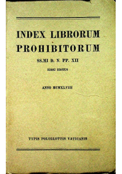 Index librorum prohibitorum