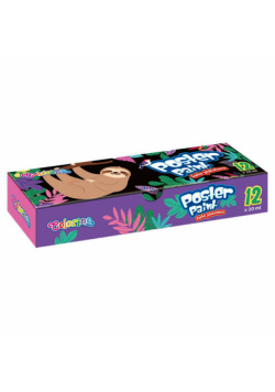 Farby plakatowe Colorino Wildkid 12 kolorów 20 ml