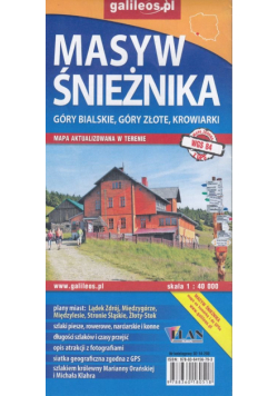 Masyw Śnieżnika Góry Bialskie Góry Złote Krowiarki, 1:40 000