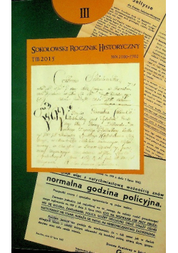 Sokołowski rocznik historyczny Tom 3