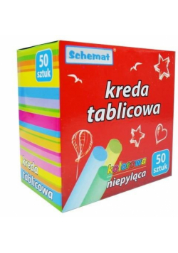 Kreda tablicowa 50szt kolor