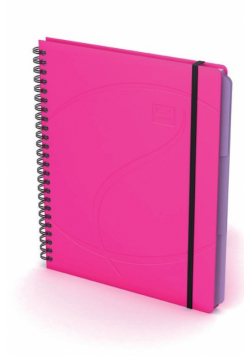 Kołonotatnik Oxford A5 80 kartek w linie Beauty Organiser różowy