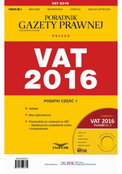 Podatki 2016/03 Podatki cz. I VAT 2016