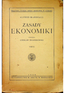 Zasady Ekonomiki Tom II 1928 r.