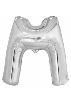 Balon foliowy litera M srebrna 69,5x86cm
