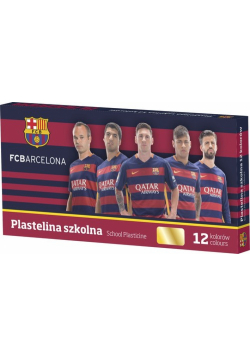 Plastelina szkolna 12 kolorów FC Barcelona