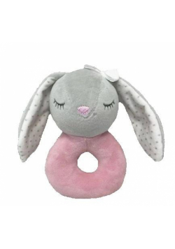 Grzechotka króliczek szary 18cm