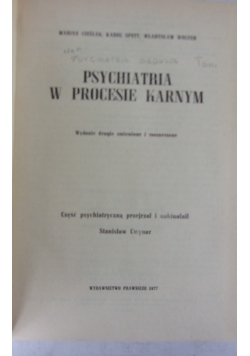 Psychiatra w procesie karnym