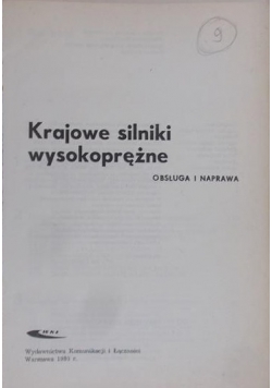 Krajowe silniki wysokoprężne. Obsługa i naprawa