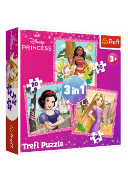 Puzzle 3 w 1 Piękne kwiaty  Disney Princess