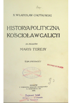 Historya polityczna kościoła w galicyi