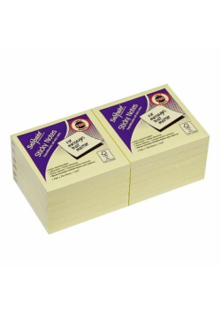 Karteczki samoprzylepne 76X76 żółte 12x100 sztuk