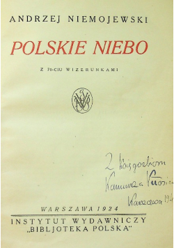 Polskie niebo 1924 r.