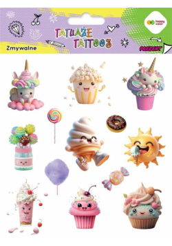 Tatuaże zmywalne Sweets HAPPY COLOR