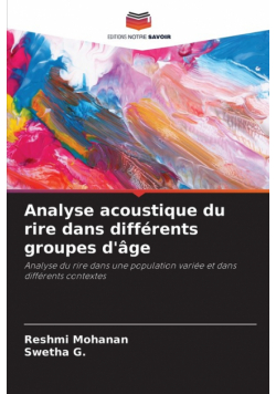 Analyse acoustique du rire dans différents groupes d'âge