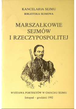 Marszałkowie sejmów i Rzeczypospolitej
